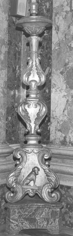 candelabro da chiesa, serie - manifattura romana (fine sec. XVIII)