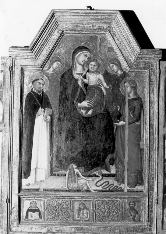 Madonna con Bambino e Santi (trittico, elemento d'insieme) di Vanni Lippo (sec. XIV)