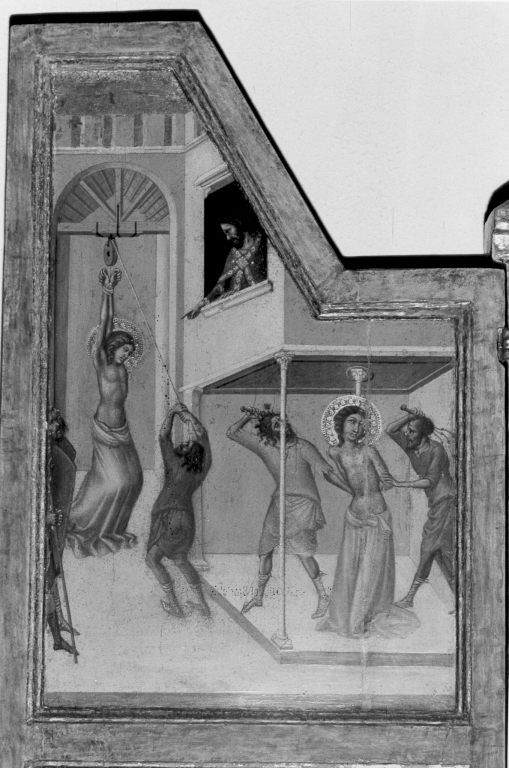 Sant'Aurea è miracolosamente salvata dal fuoco (trittico, elemento d'insieme) di Vanni Lippo (sec. XIV)