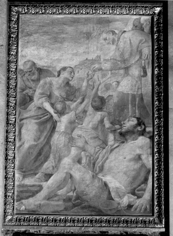 San Carlo Borromeo comunica gli appestati (dipinto) di Preti Mattia (secondo quarto sec. XVII)