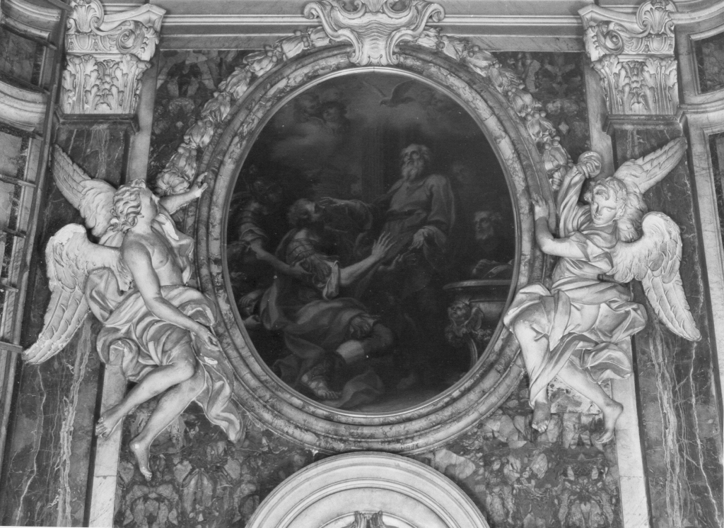 angeli reggiclipeo (scultura) di Corsini Agostino, Lironi Giuseppe (secondo quarto sec. XVIII)