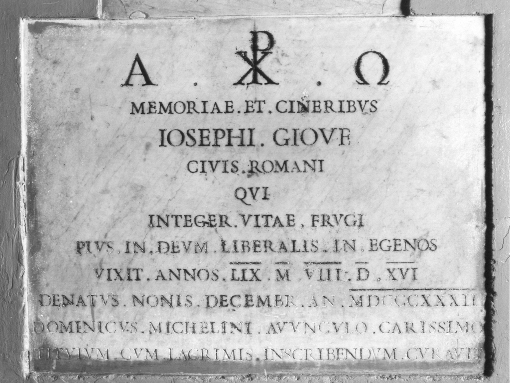 lapide - ambito romano (sec. XIX)