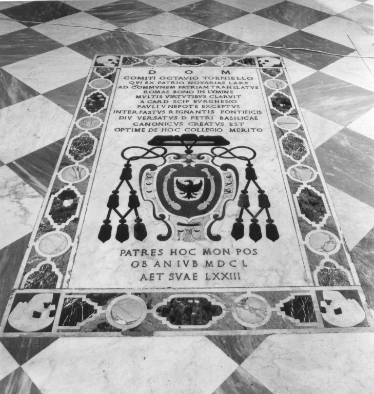 lastra tombale - ambito romano (sec. XVII)