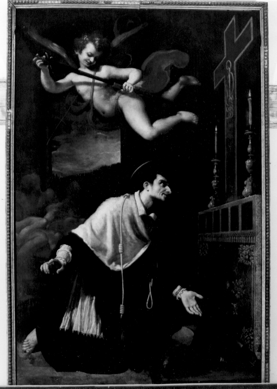 San Carlo Borromeo penitente in processione durante la peste (dipinto) di Commodi Giovan Andrea (prima metà sec. XVII)