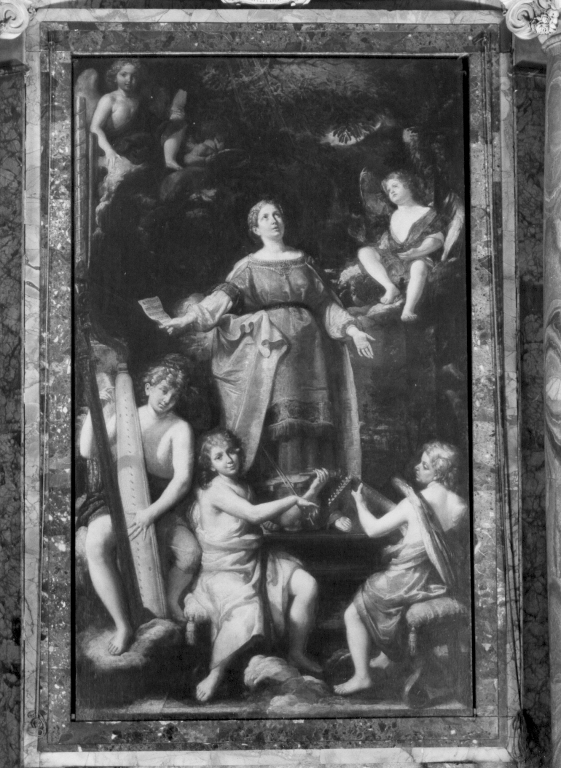 gloria di Santa Cecilia (dipinto) di Gherardi Antonio (sec. XVII)