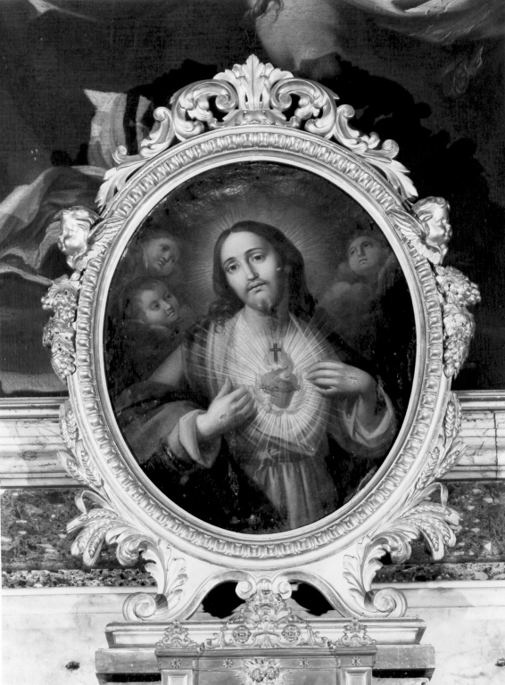Sacro Cuore di Gesù (dipinto) - ambito romano (fine/inizio secc. XVIII/ XIX)