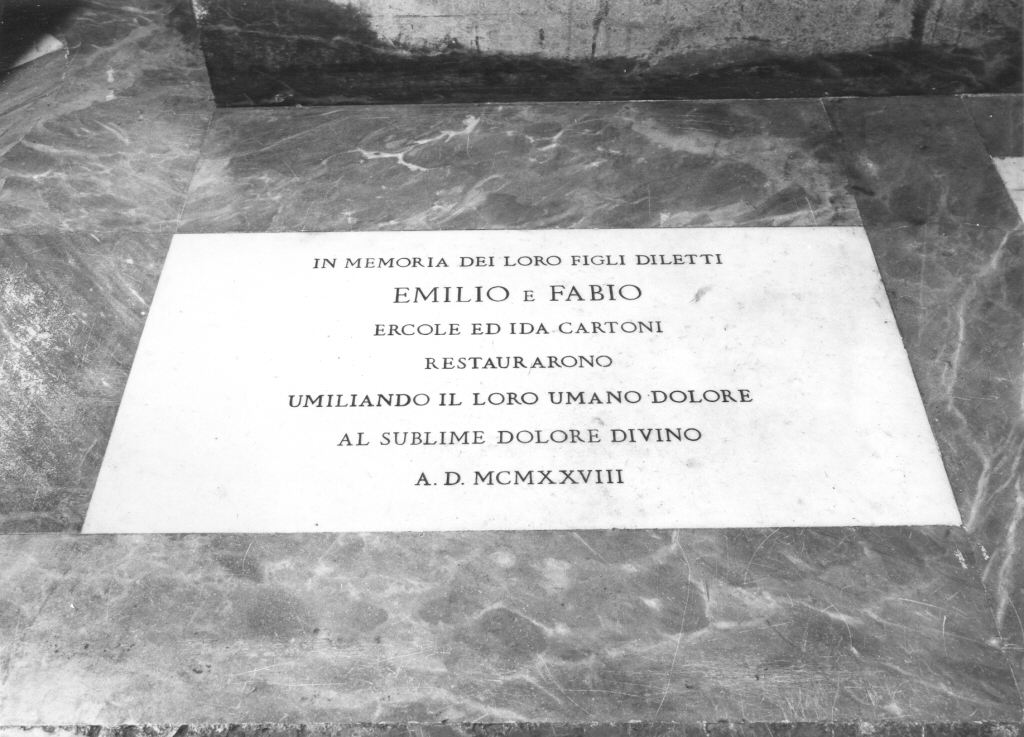 lapide - ambito romano (secondo quarto sec. XX)