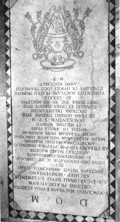 lapide tombale - bottega romana (sec. XVIII)