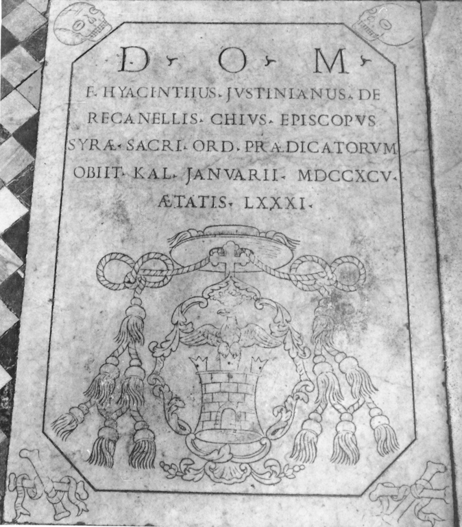 lapide tombale - bottega romana (sec. XVIII)