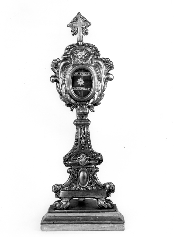 reliquiario - a ostensorio - ambito romano (sec. XIX)