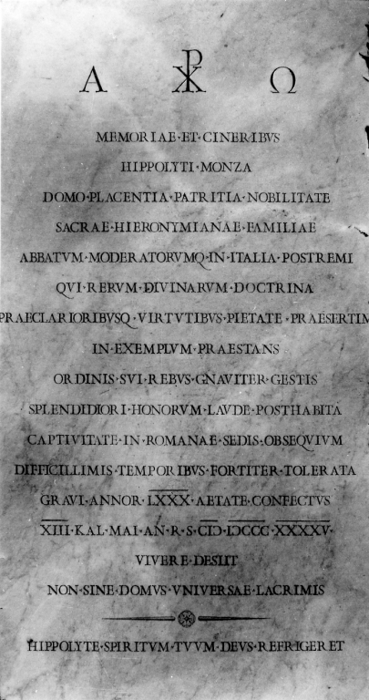 lapide tombale - ambito romano (sec. XIX)