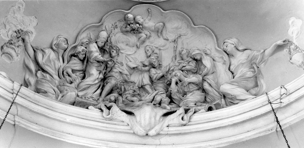 Santo (decorazione plastica) - ambito romano (metà sec. XIX)