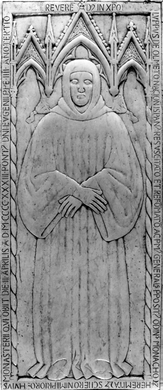 figura maschile distesa (lapide tombale) - ambito romano (sec. XV)