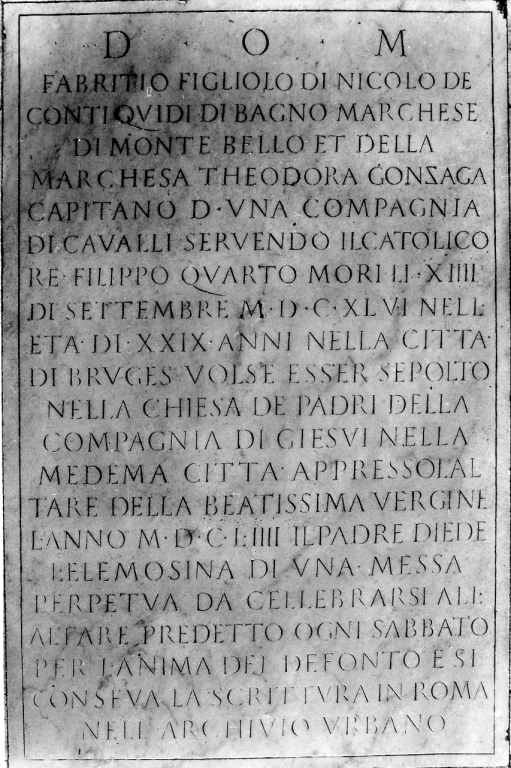 lapide commemorativa - ambito romano (sec. XVII)