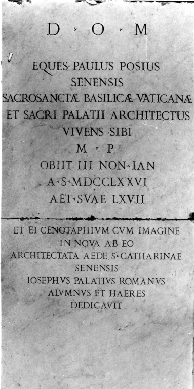 lapide tombale - ambito romano (sec. XVIII)