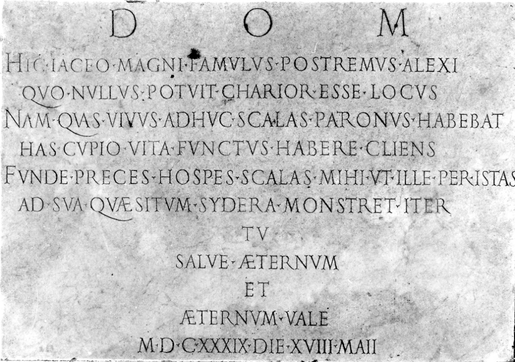 lapide tombale - ambito romano (sec. XVII)