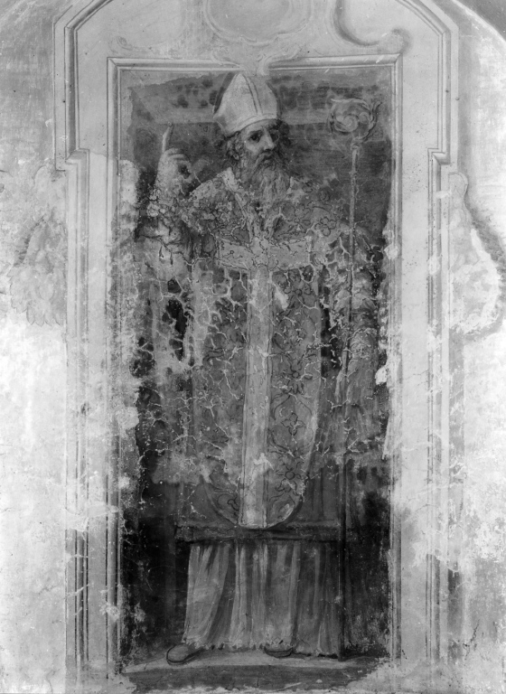 Santo vescovo (dipinto) di Manenti Vincenzo (secc. XVI/ XVIII)