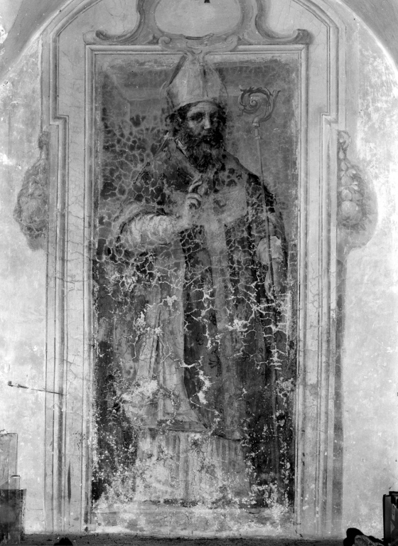 Santo vescovo (dipinto) di Manenti Vincenzo (secc. XVI/ XVIII)