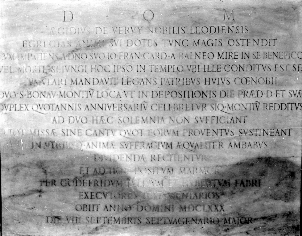 lapide documentaria - ambito romano (sec. XVII)