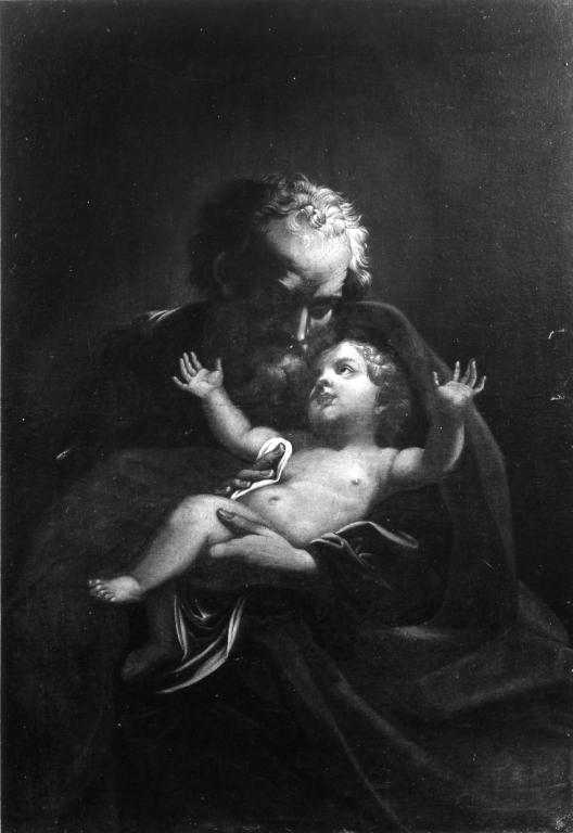 San Giuseppe e Gesù Bambino (dipinto) - ambito romano (sec. XVIII)