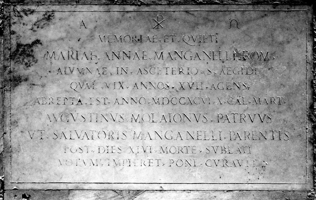 lapide tombale - ambito italiano (sec. XVIII)