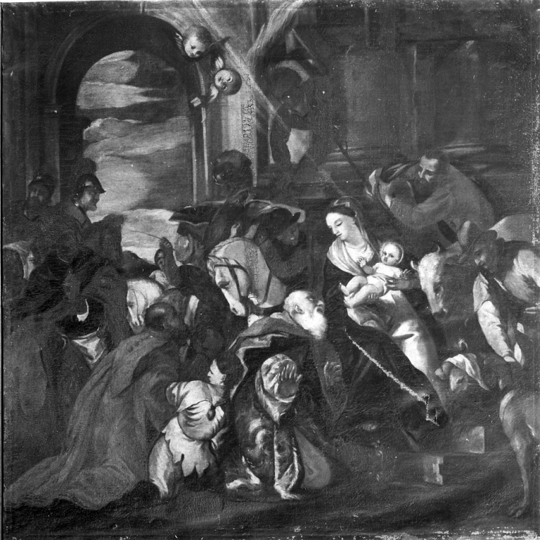 adorazione dei Re Magi (dipinto) - ambito veneto (prima metà sec. XVII)