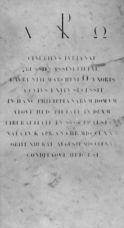 lapide tombale, opera isolata - manifattura romana (sec. XIX)