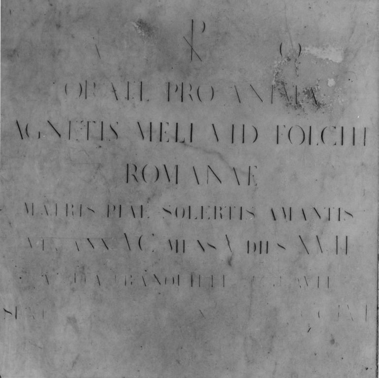 lapide tombale, opera isolata - manifattura romana (sec. XIX)