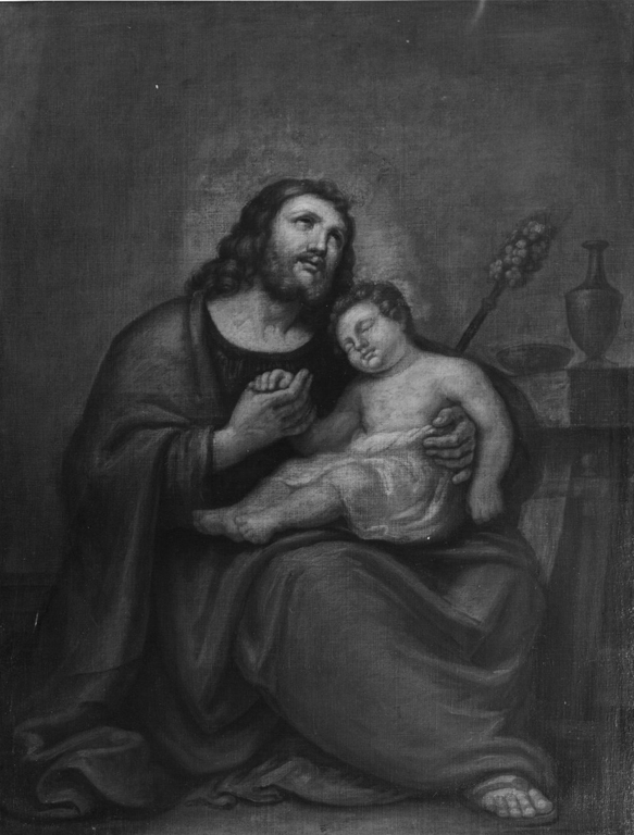 San Giuseppe e Gesù Bambino (dipinto) - ambito romano (prima metà sec. XIX)