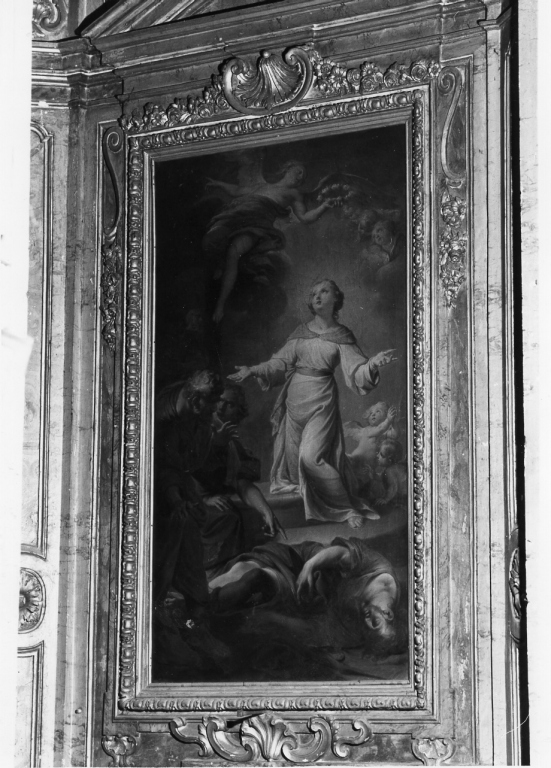 Sant'Agnese al martirio (dipinto) di Casali Andrea (sec. XVIII)