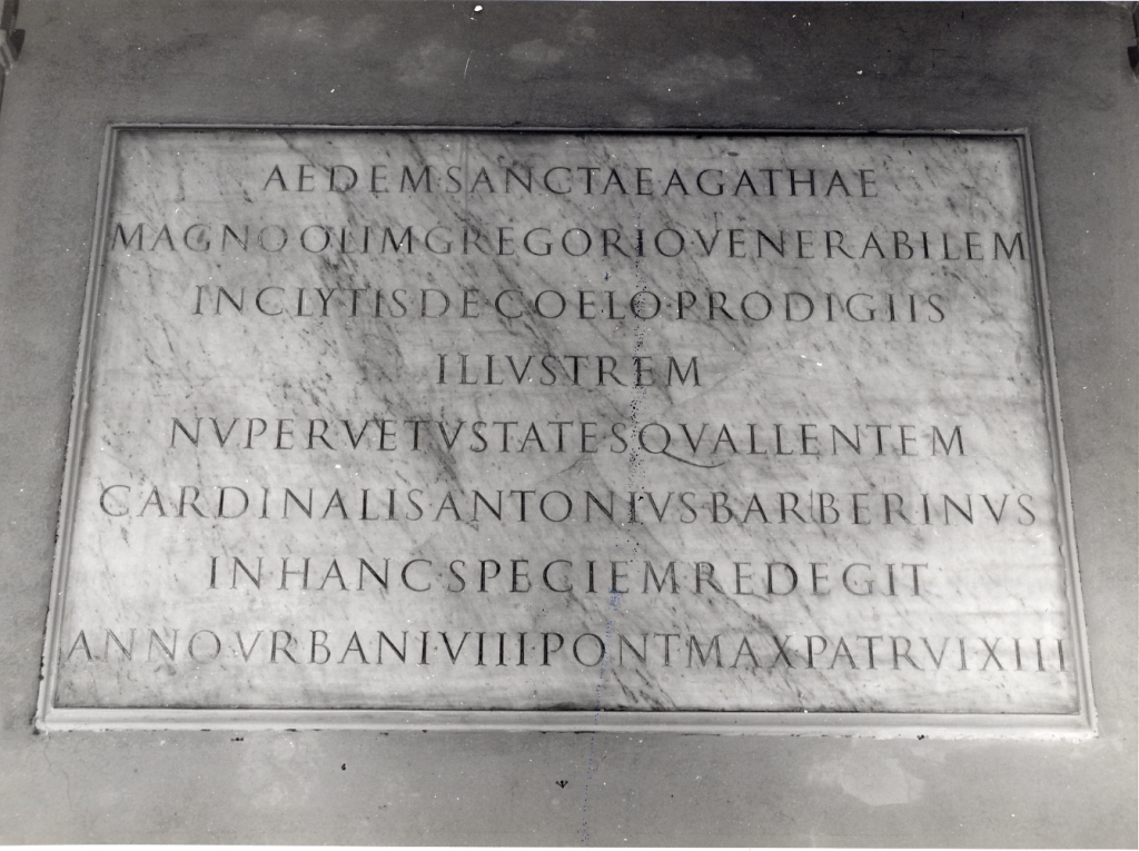 lapide commemorativa - bottega Italia centrale (secondo quarto sec. XVII)