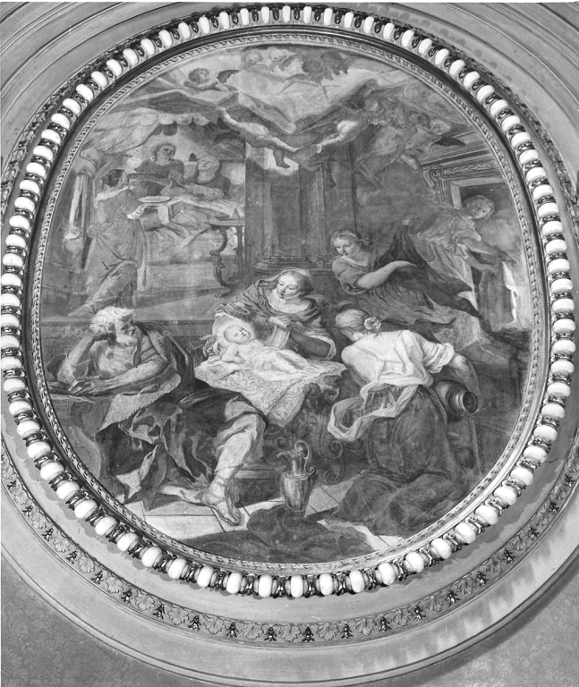 nascita di Maria Vergine (dipinto) di Chiari Giuseppe Bartolomeo (attribuito) (inizio sec. XVIII)