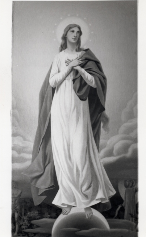 Madonna Immacolata e Progenitori (trittico) di Biagetti Biagio (secondo quarto sec. XX)