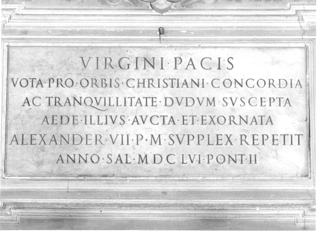 lapide documentaria - manifattura romana (sec. XVII)