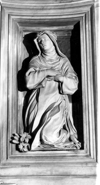 Santa Caterina da Siena (scultura) di Fancelli Cosimo, Berrettini Pietro detto Pietro da Cortona (sec. XVII)