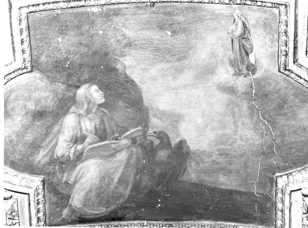 Madonna Immacolata appare a San Giovanni Evangelista nell'isola di Patmos (dipinto) di Rossetti Cesare (sec. XVII)