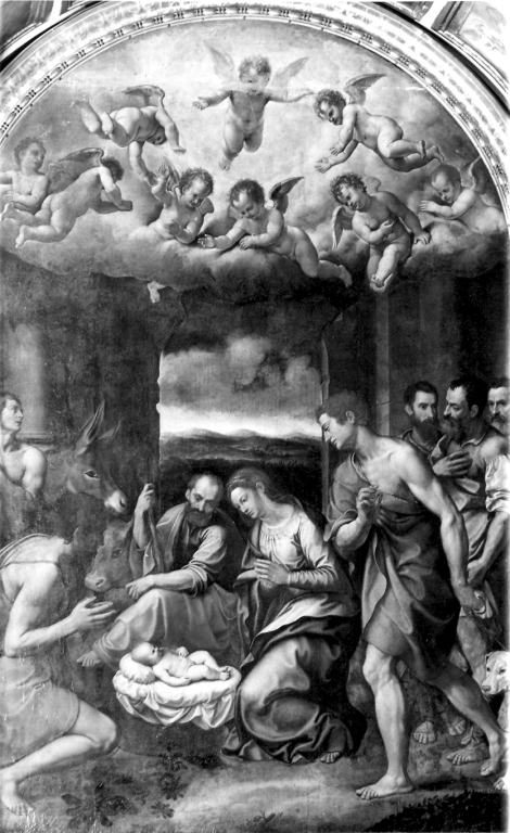 adorazione dei pastori (dipinto) di Siciolante Girolamo (terzo quarto sec. XVI)