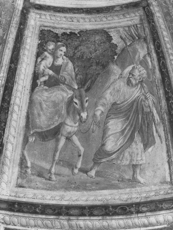 fuga in Egitto (dipinto) di Peruzzi Baldassarre (sec. XVI)