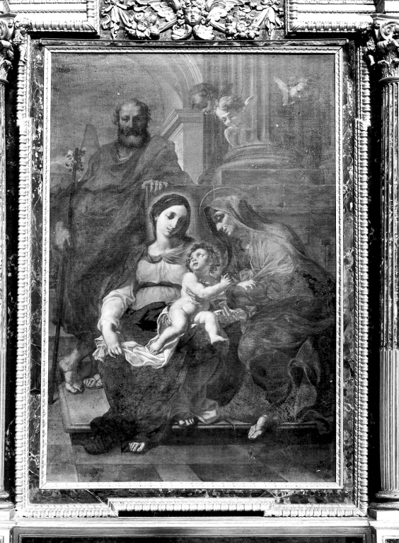 Sacra Famiglia con Sant'Anna (dipinto) di Ghezzi Giuseppe (fine sec. XVII)