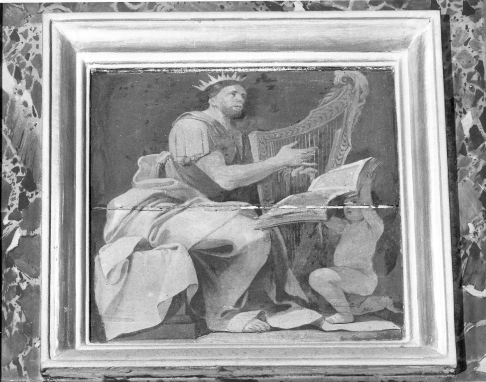 David suona l'arpa (dipinto) di Speranza Giovanni Battista (sec. XVII)