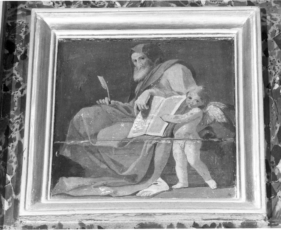 profeta con angioletto (dipinto) di Speranza Giovanni Battista (sec. XVII)