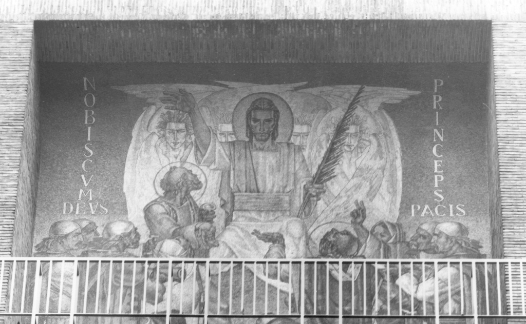 allegoria della guerra (decorazione musiva) di Kljakovic Joza (sec. XX)