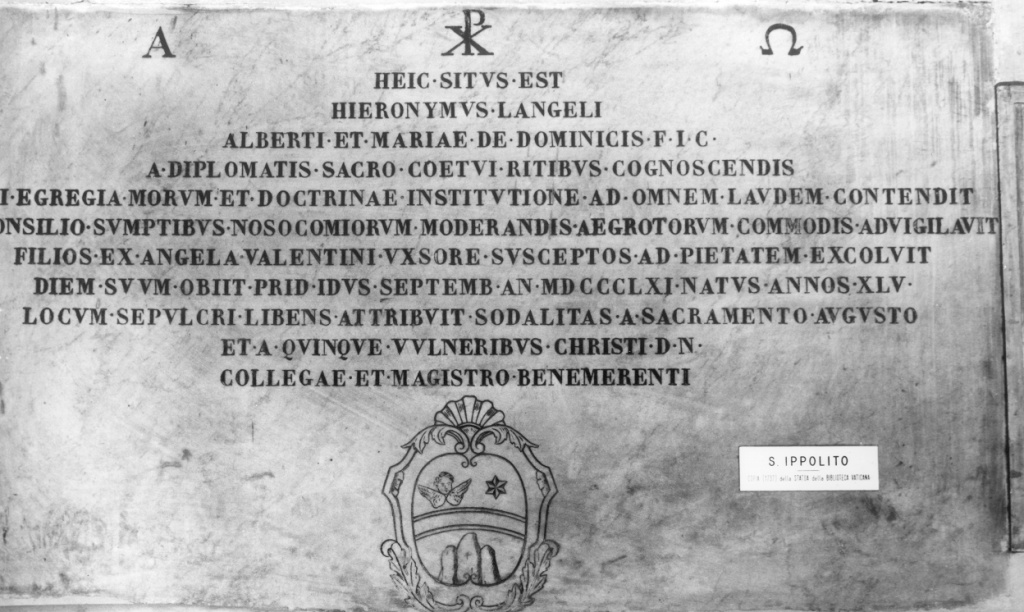 lapide commemorativa - ambito romano (sec. XIX)