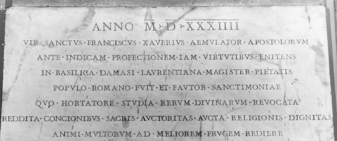 lapide commemorativa - ambito romano (sec. XVI)