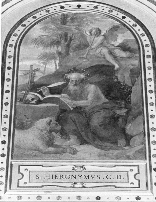 San Girolamo traduce la Bibbia (dipinto, ciclo) di Fontana Luigi (attribuito) (sec. XIX)