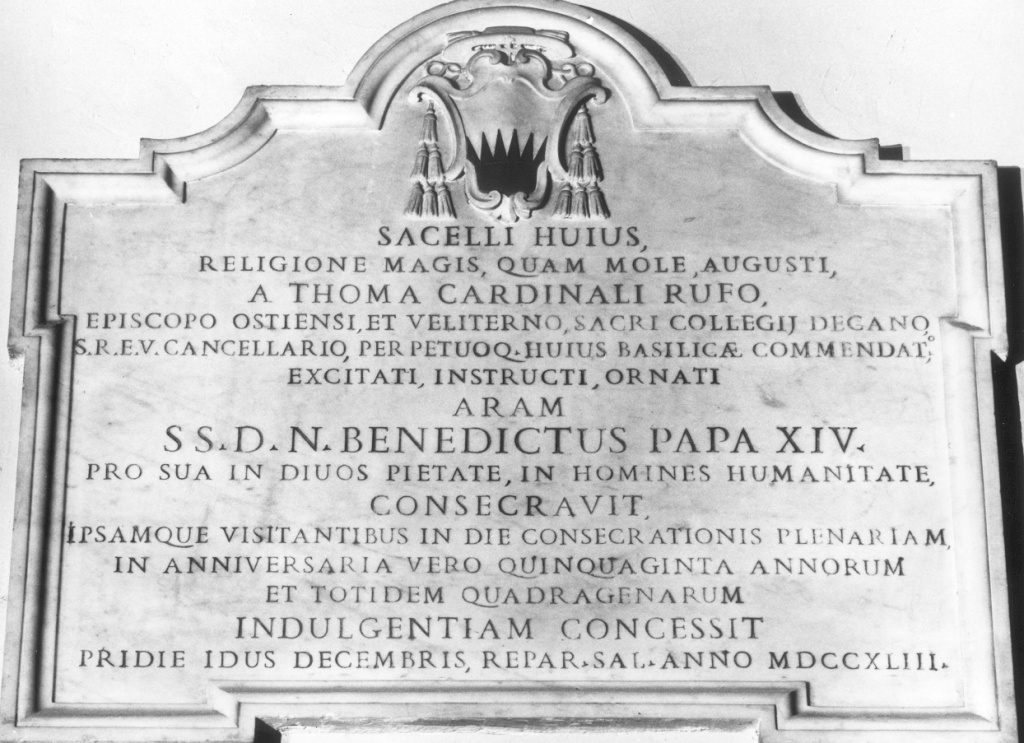 lapide commemorativa - ambito romano (sec. XVIII)
