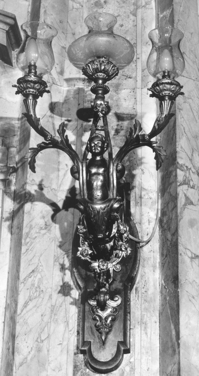 lampada - a muro, serie - ambito romano (sec. XIX)