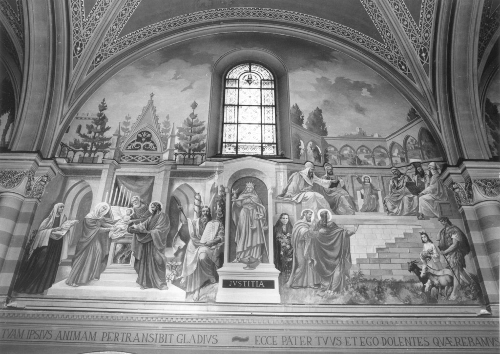 disputa di Gesù con i dottori nel tempio (dipinto) di Prayer Mario (sec. XX)