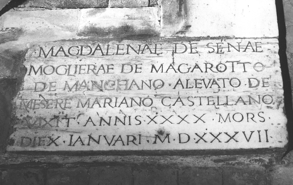 lapide tombale - ambito romano (sec. XVI)