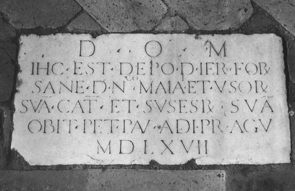 lapide tombale - ambito romano (sec. XVI)